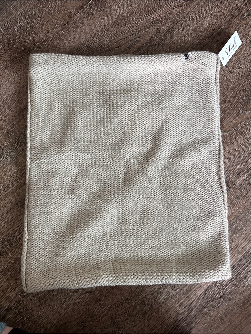 Plush Apparel Fleece Lined Chunky Knit Neck Warmer Cowl Scarf NWT